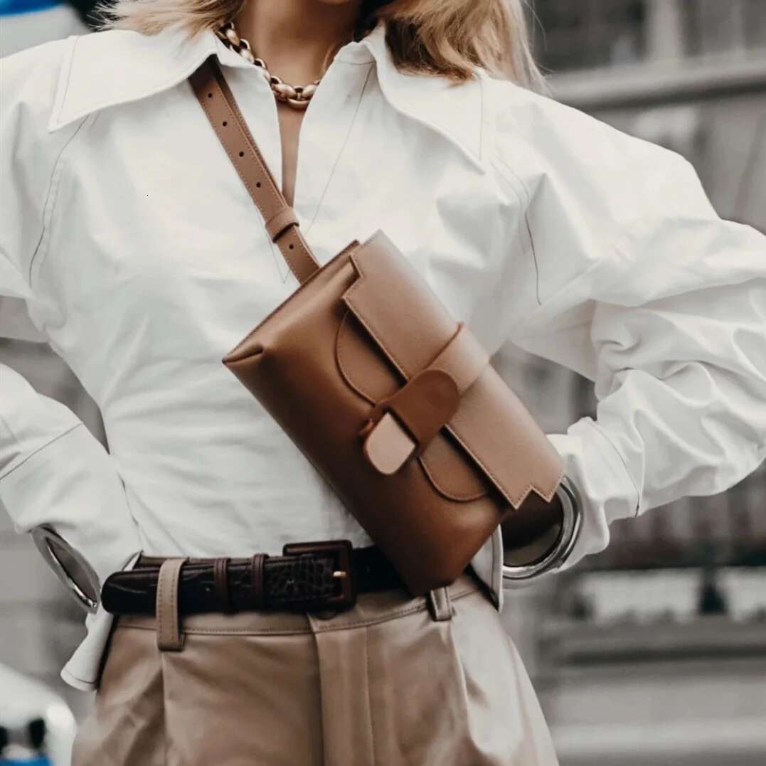 Hot Sale Genuine Leather Women Chest 2023 Designer Ladies Messenger Bags High Quality Female Shoulder Bag Waist Packs