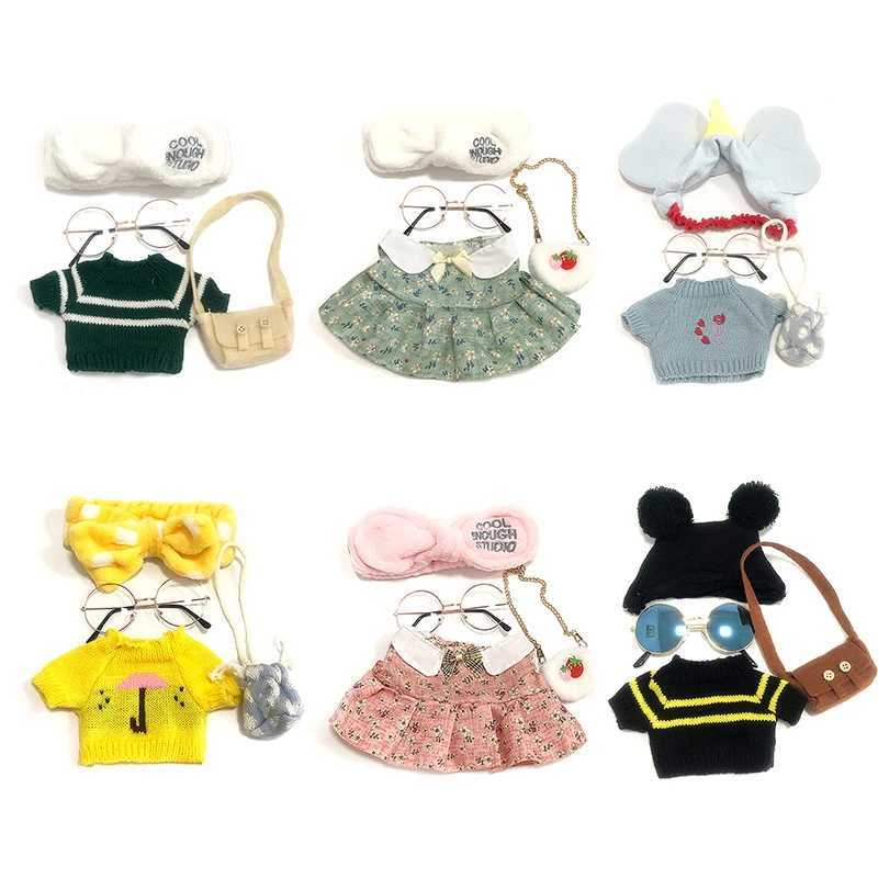30cm Lalafanfan Duck Toy Clothing Set Plush Toy Cartoon Flifan Lalafanfan Duck Clothing Duck Bear Stuffed Doll AccessoriesT250318