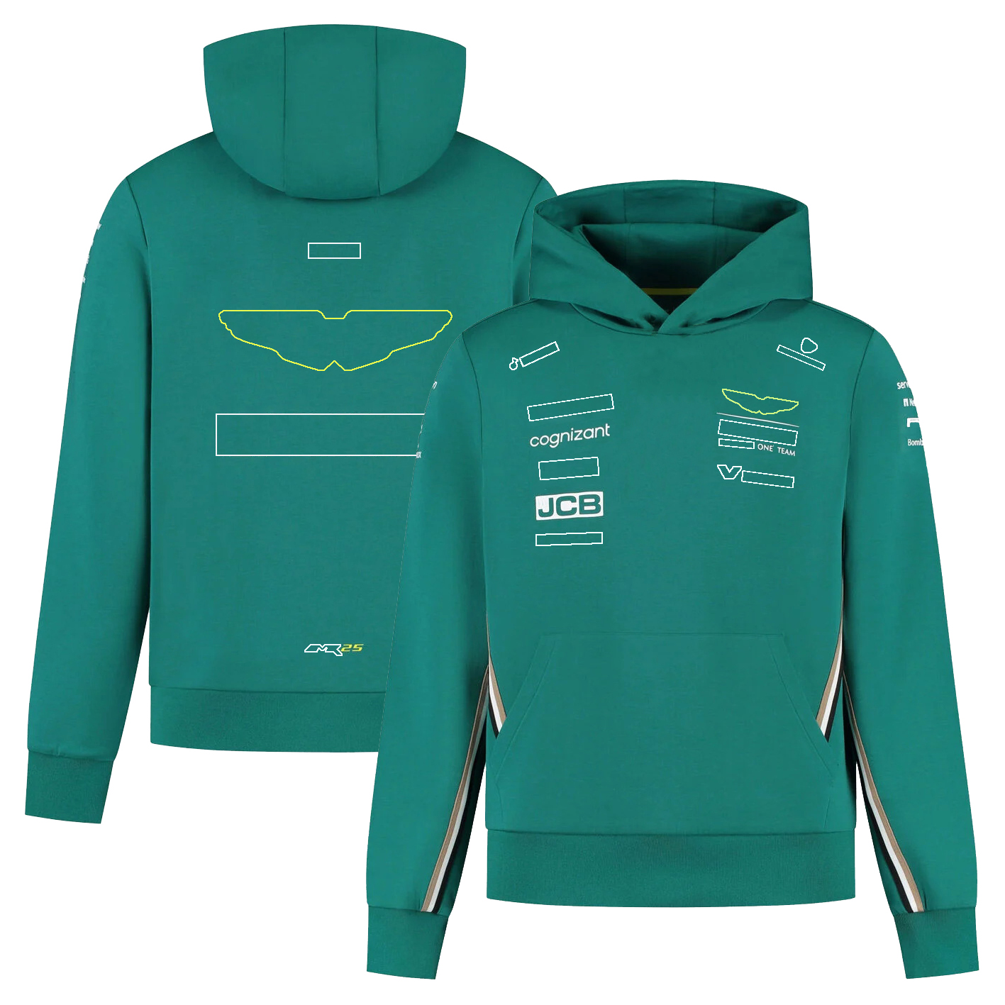 2025 F1 Driver Racing Formula 1 Team Hoodie Sweatshirt Men Women Full Zip Softshell Jacket Teamwear Green Uniform Sweat Custom free shippin