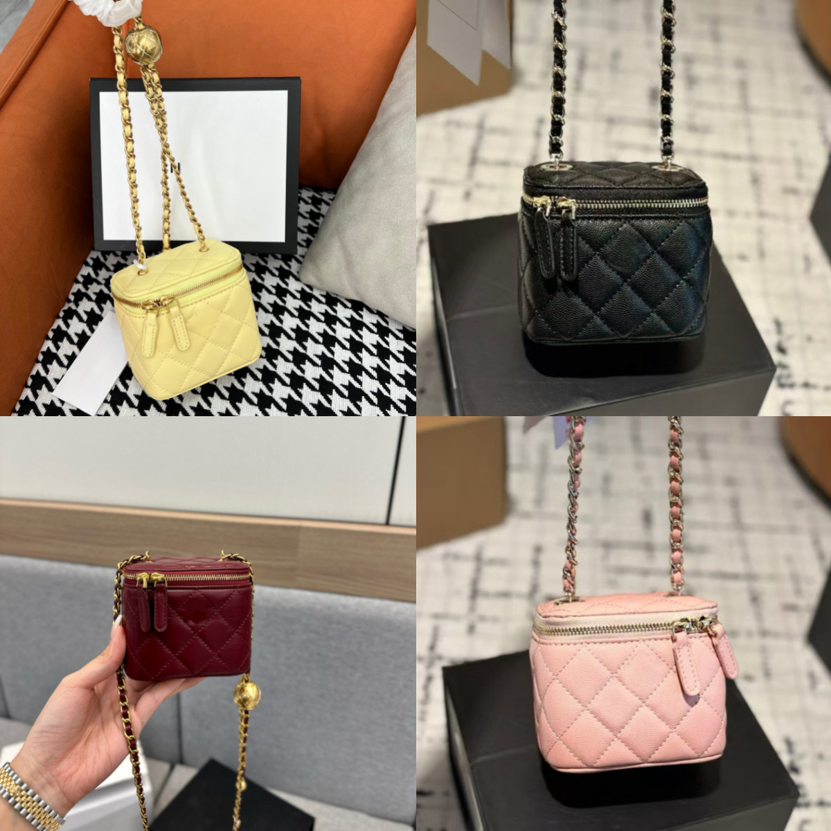 Designer Mini Cosmetics Luxury Femmes Orgnizer Cross Body Body Crossbody Make Up Makeup High Quality Leather Classic Fashion