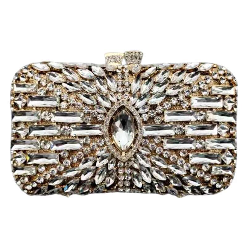 Female Wedding Fuhisa/Blue Clutches Bags Women Crystal Birthday Gift Metal Clutch Purse Lady Rhies Chain Handbags