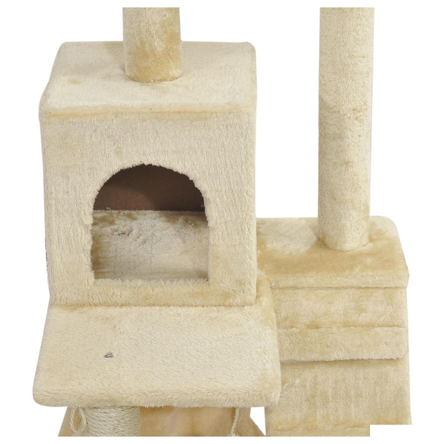 Cat Furniture 52" Cat Tree Scratching Tower Post Condo Pet Kitty House