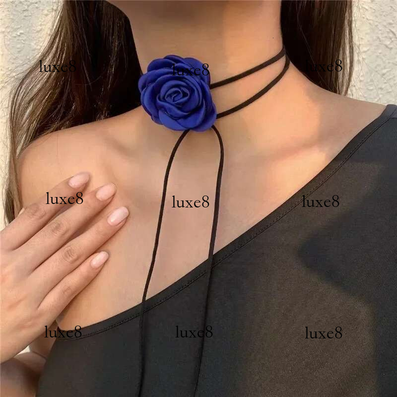 Rose wer Clavicle Chain Necklace for Women 4 Colors Gothic Ladies Korean Fashion Adjustable Sexy Rope Choker Y2K Accessories