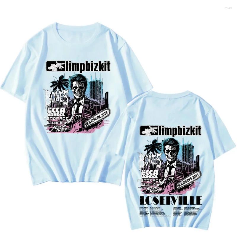 Men's T Shirts Limp Bizkit UK And Europe Tour 2025 T-shirt Rap Vintage Cotton Tees Enjoy First Tshirts Unisex Fashion Crewneck Clothes
