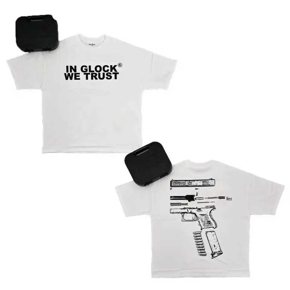 Kixkz Fashion brand womens vest we believe in printing short sleeved oversized cotton T-shirt womens top T-shirtT250318
