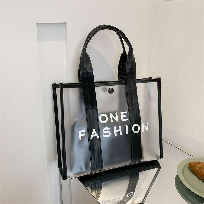 PVC large women's summer fashion tote 2023 new trendy color beach waterproof baozi mother bag