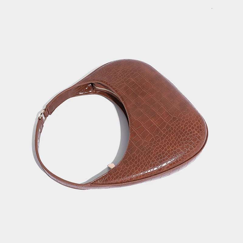 Half Moon Harlee Bags For Women Designer Handbag And Purse 2024 New In Vintage Crocodile Pattern Rivet Underarm Shoulder