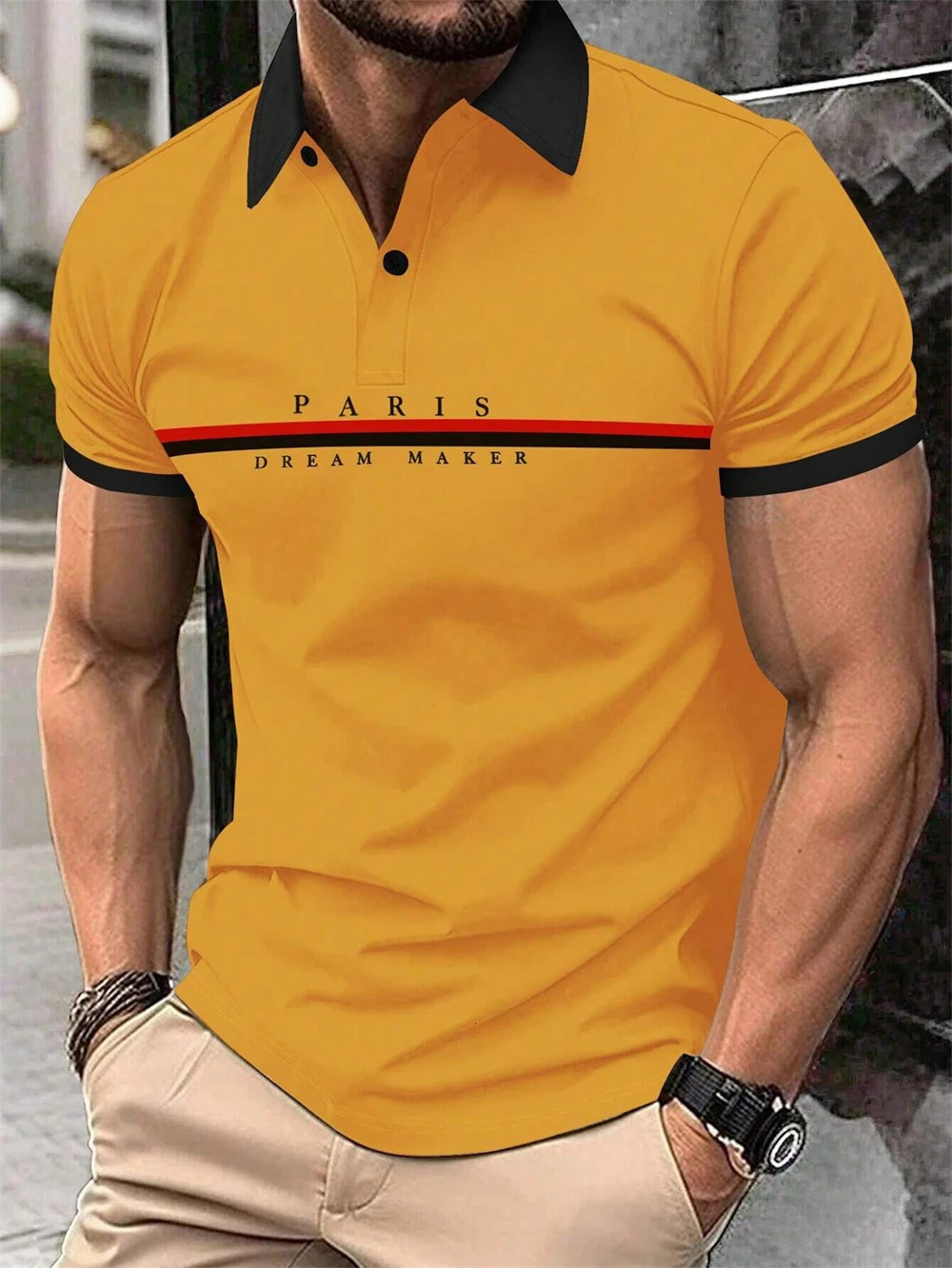 Letter Mens Summer Polo Shirt Breathable Golf Polo T-Shirt Sport Hiking Shirts Casual Work Short Sleeved Male Business Clothes 250318