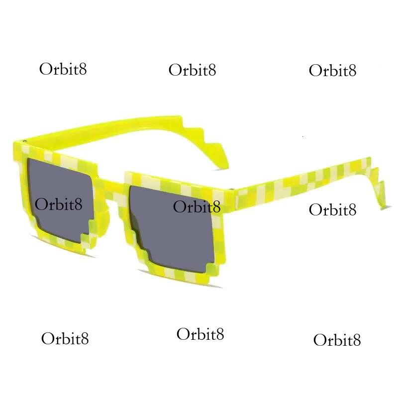 New fashion Sun Hot Sale Sunglasses Creeper Glasses Novelty Mosaic Funny Goggles Boys Girls Pixel Eyewear