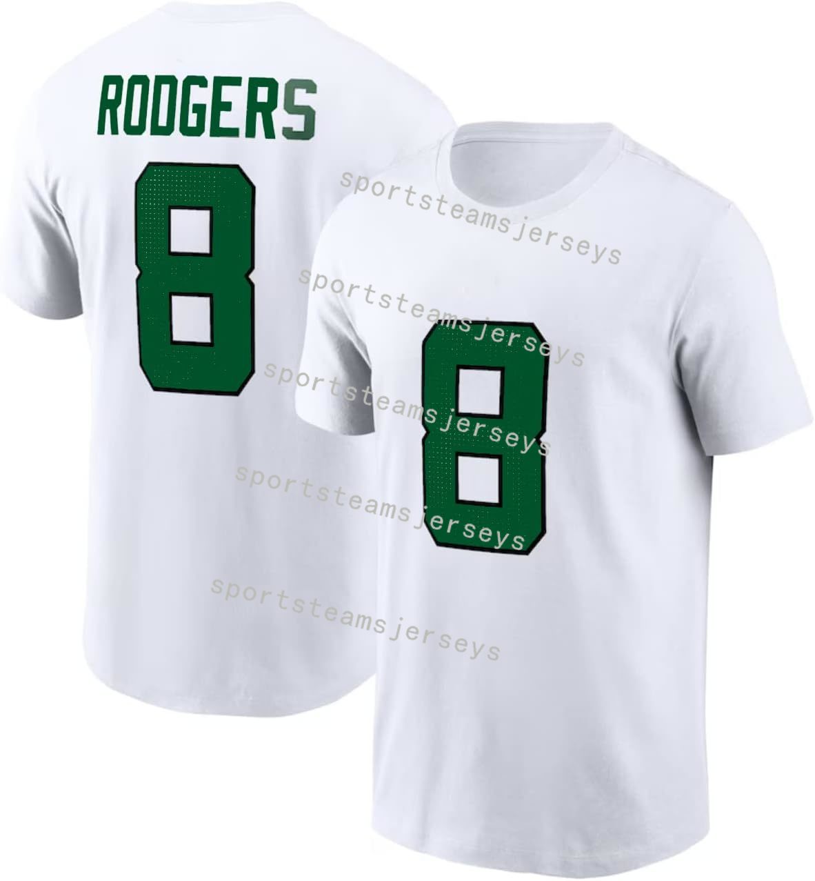 Aaron Rodgers 8 New York Football Cotton T-Shirt Jersey Men's