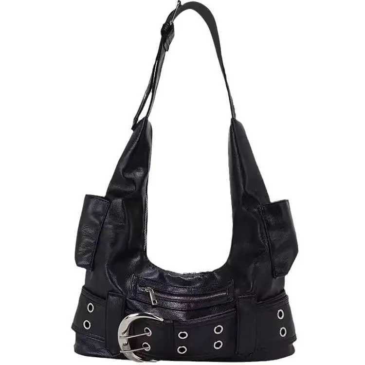 JIAERDI High Street Black Shoe Bags Wallet Warm Sweet Hot Girl Leather Y2k Handbag Fem Casual Cross Bag Y250318