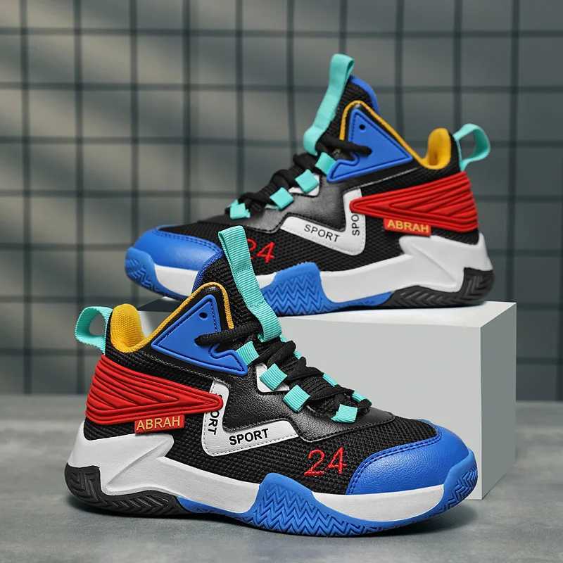 Cheap childrens basketball shoes high-end fashionable casual sports shoes comfortable and non slip childrens basketball bootsXJ250318
