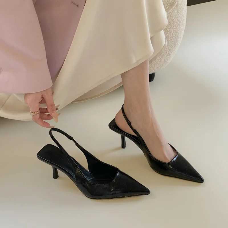 Wen Sier High H Pointy Sandals 2024 Summer New Fi Pumps Wen Buckle Strap Stilettos Ladies Sexy Sandals High H Y250317