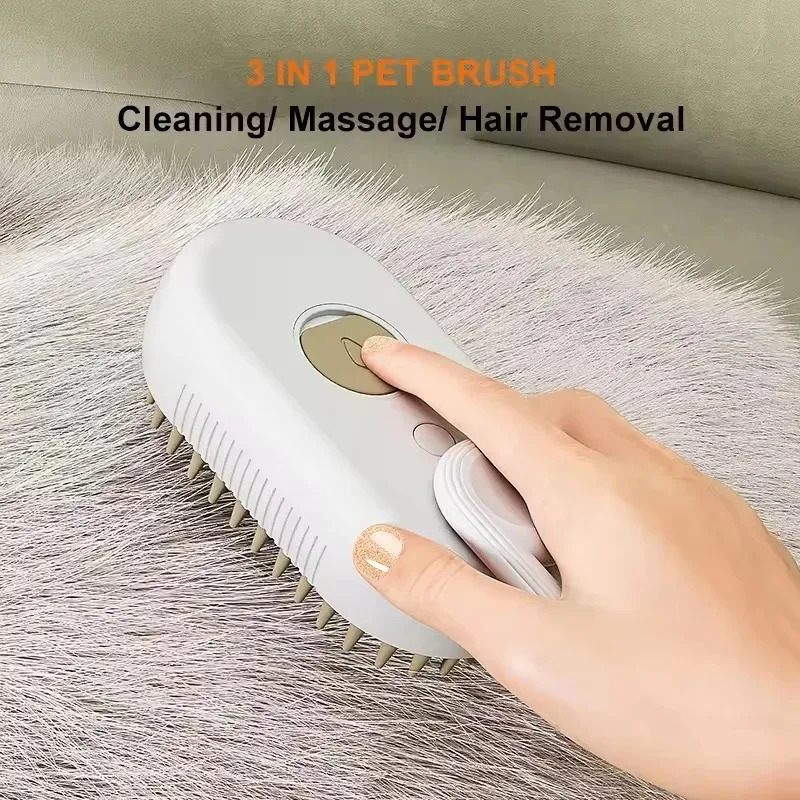 Pet steam brush cat comb massage electric spray felt machine hair removal beauty pet accessories 250318