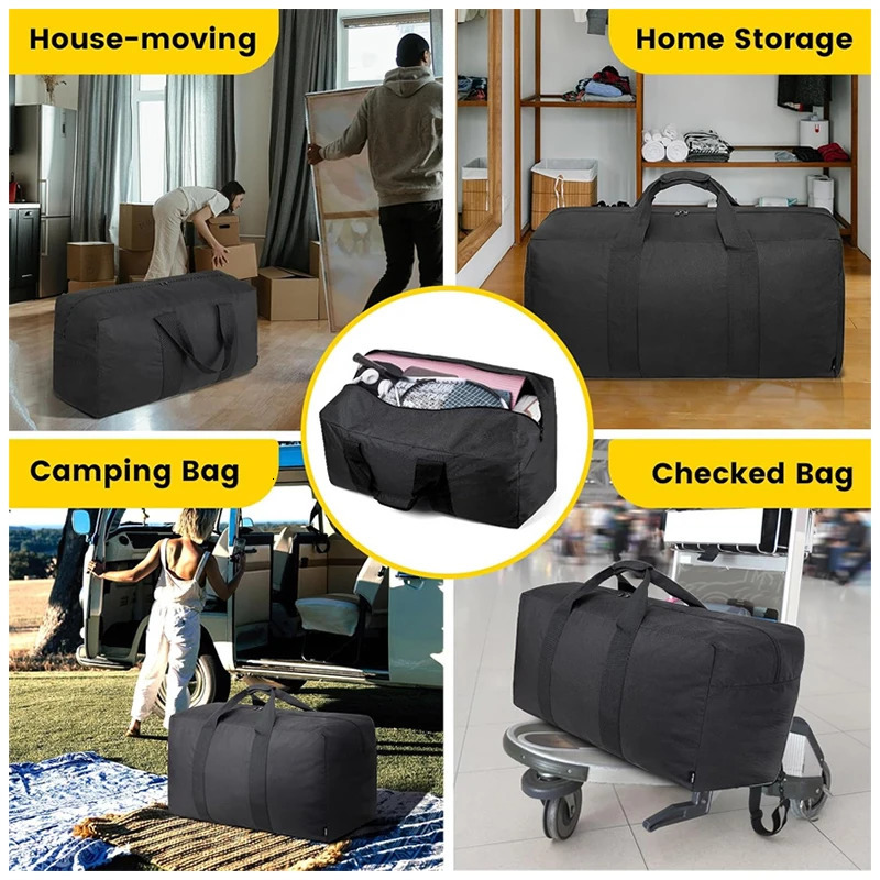 Extra Large Waterproof Moving Luggage Bags Laundry Shopping Bag Home Storage Packing Tool Foldable Large Capacity Quilt Storage 250317