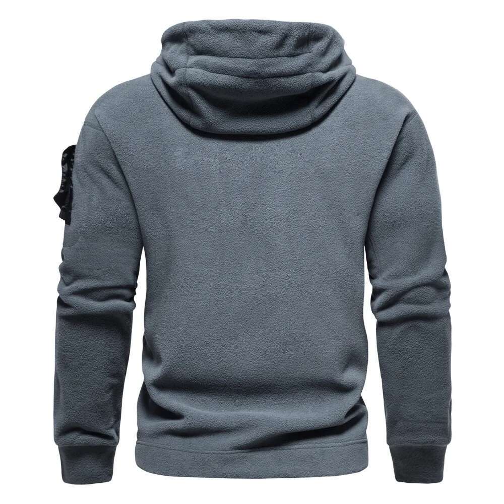 2024 Autumn Spring Fleece Men Tactical Sweatshirts Outdoor Thermal Multi-Pocket Polar Pullovers Hoodies Man Clothing