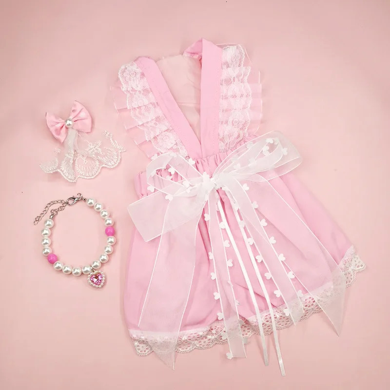 Cat Clothes Pet Supplies Wedding Set Dog Dress Teddy Gauze Skirt Puppy Pomeranian Princess 250318