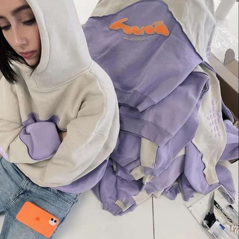 Haruku Baggy Hoodie Y2k Letter Pattern Printed Splicing Design Sweatshirt Gothic Vintage Men Women Oversized Casual Pullover