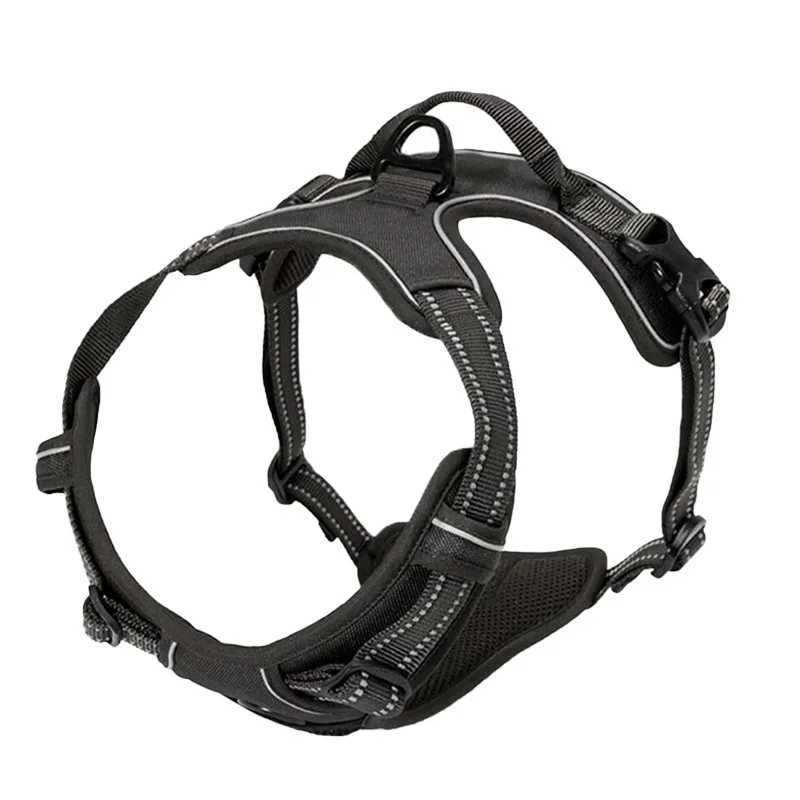 Pet dog harness reflective adjustable breathable vest chest strap suitable for small medium large dogs cats puppies collars dog accessoriesT250318