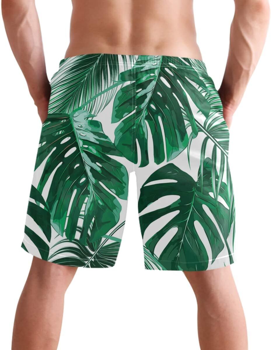 Men's Colorful Flower Print Beach Shorts Hot Summer Swim Trunks Sports Running Bathing Suits Fashionable printed shorts
