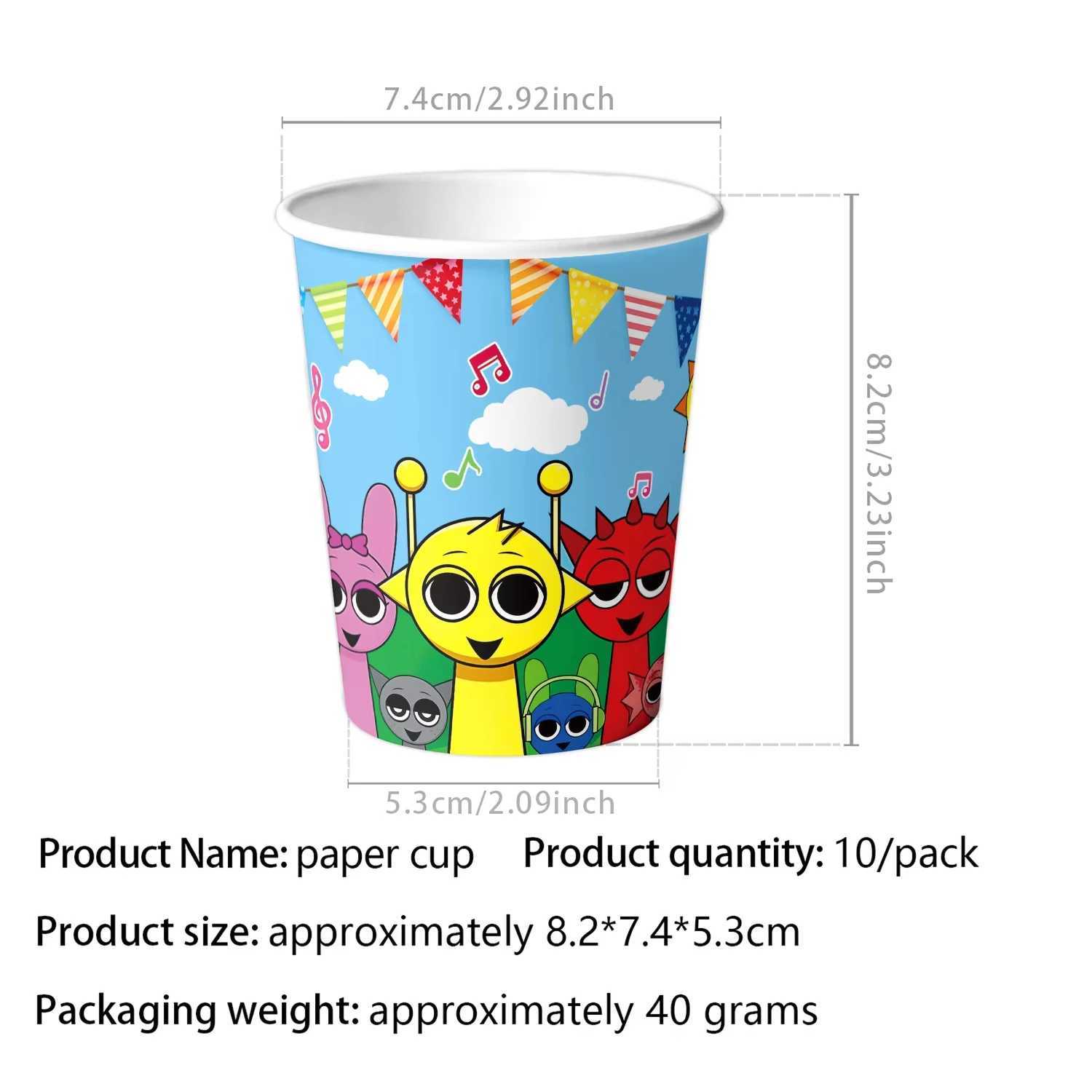 Incrediblebox Birthday Party Decoration Incrediblebox Sprunki Theme Disposable Party Plate Tablecloth Latex Balloon Baby Shower Supplies X250318