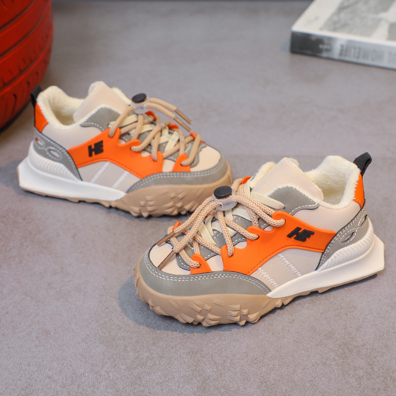 Children Sneakers Kids Girl Sports Shoes Baby Boy Fashion Winter Warm Shoes Toddler Girls Casual Running shoes Student Campus Sneakers Size US5.5C-US4