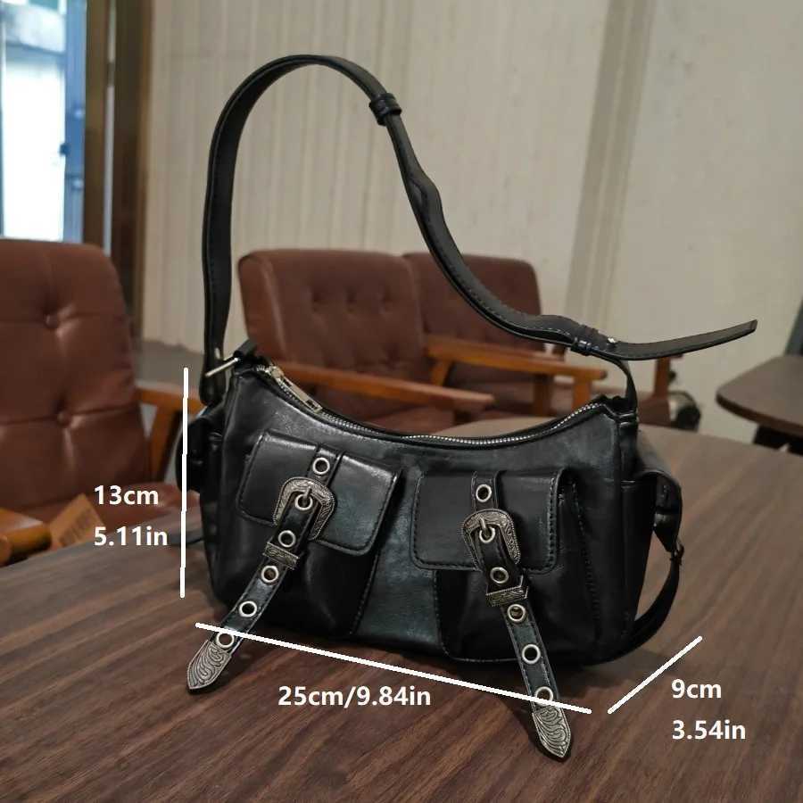 Y2K Korean Wenyuan Su retro gothic black shoe bag fashionable and elegant punk wallet handbag trend handbag Y250318