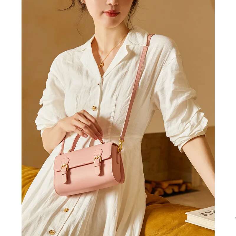 2024 Spring Genuine Leather Women Small Messenger High Quality Shoulder Bag Handbags Fashion Girls' Mini Tote Bags