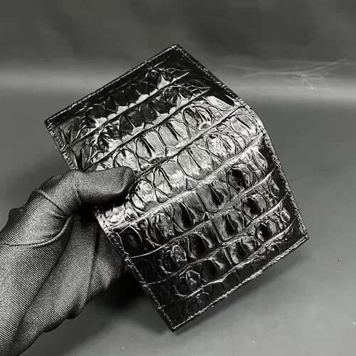 New Fashion Business Men's Alligator Wallets Crocodile Genuine Leather Short Organizer Wallet Boy Brand Card Holder Purse