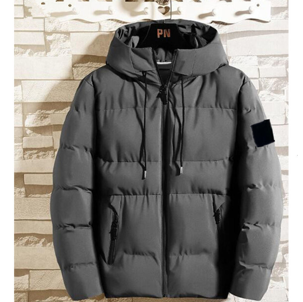 Down jacket designer coat men's and women's winter stones jacket islands style slim fit badge embroidery thick coat windbreaker pocket oversized warm men's coat