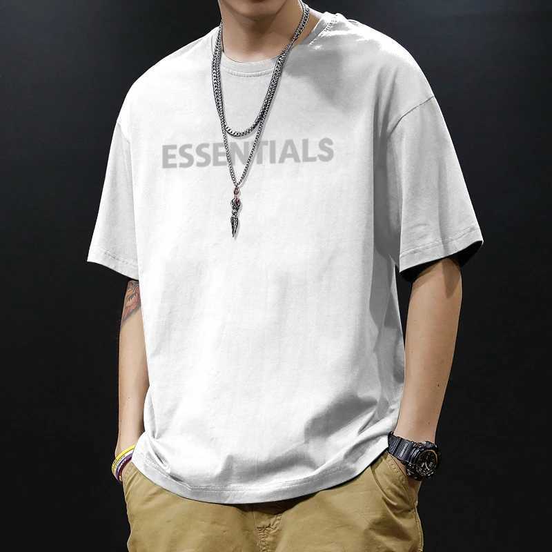 New Mens Pure Cotton Short sleeved T-shirt Trendy Brand Summer Loose Couple T-shirt Street Trendy Clothing HarajukuT250318
