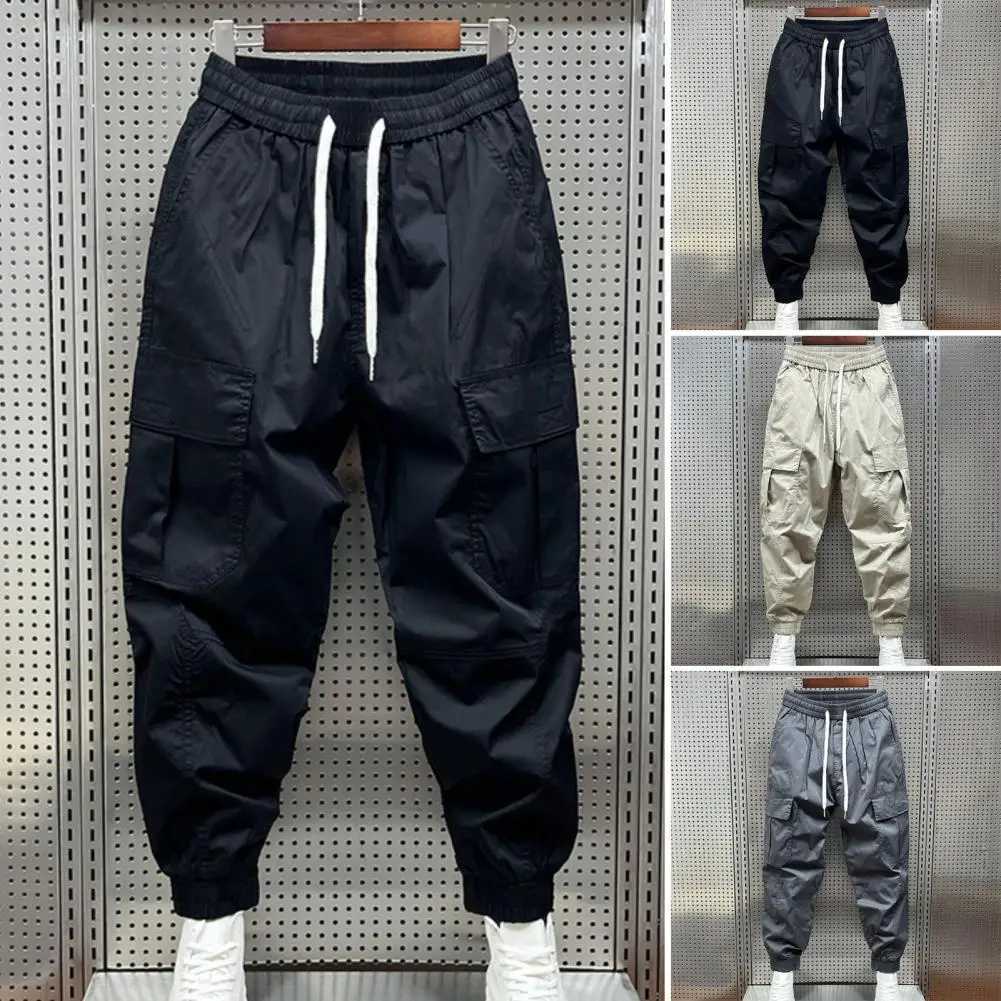 Spring and Autumn 2023 Mens Trouser Korean Fashion Street Clothing Sports Pants Mens Casual Clothing Elastic Waist Slow Running Pants Mens Clothing W2