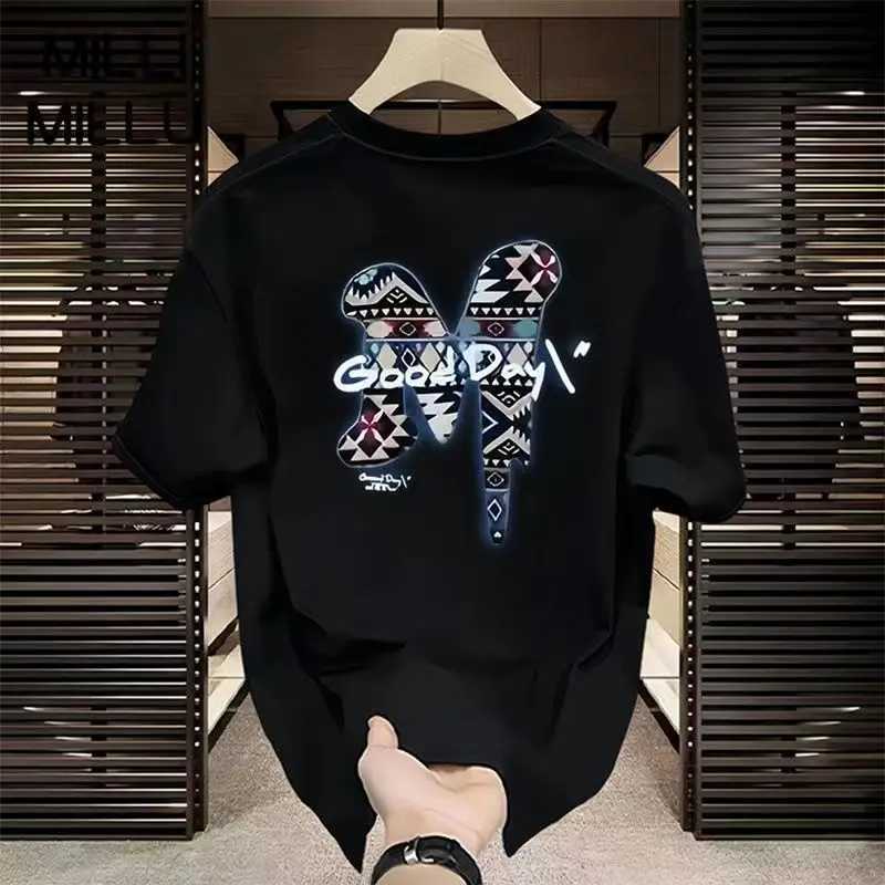 2024 Summer Cotton Ted Brand Full Match T-shirt Printed Short Sleeve Trendy Mens Loose Collar TopT250318