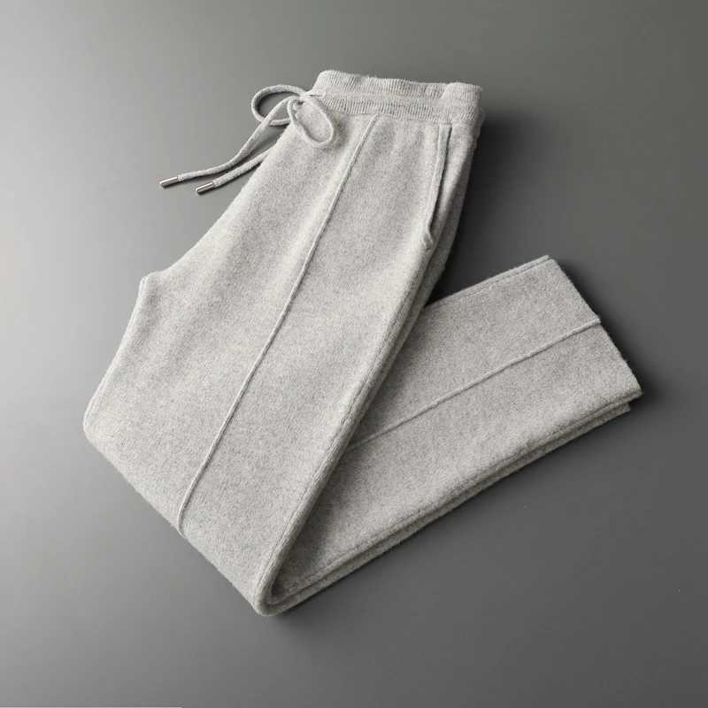 Autumn and Winter New 00% Cashmere Wool Pencil Pants Loose Clown Wool Knitted Casual Long Mens Pencil Pants W250318