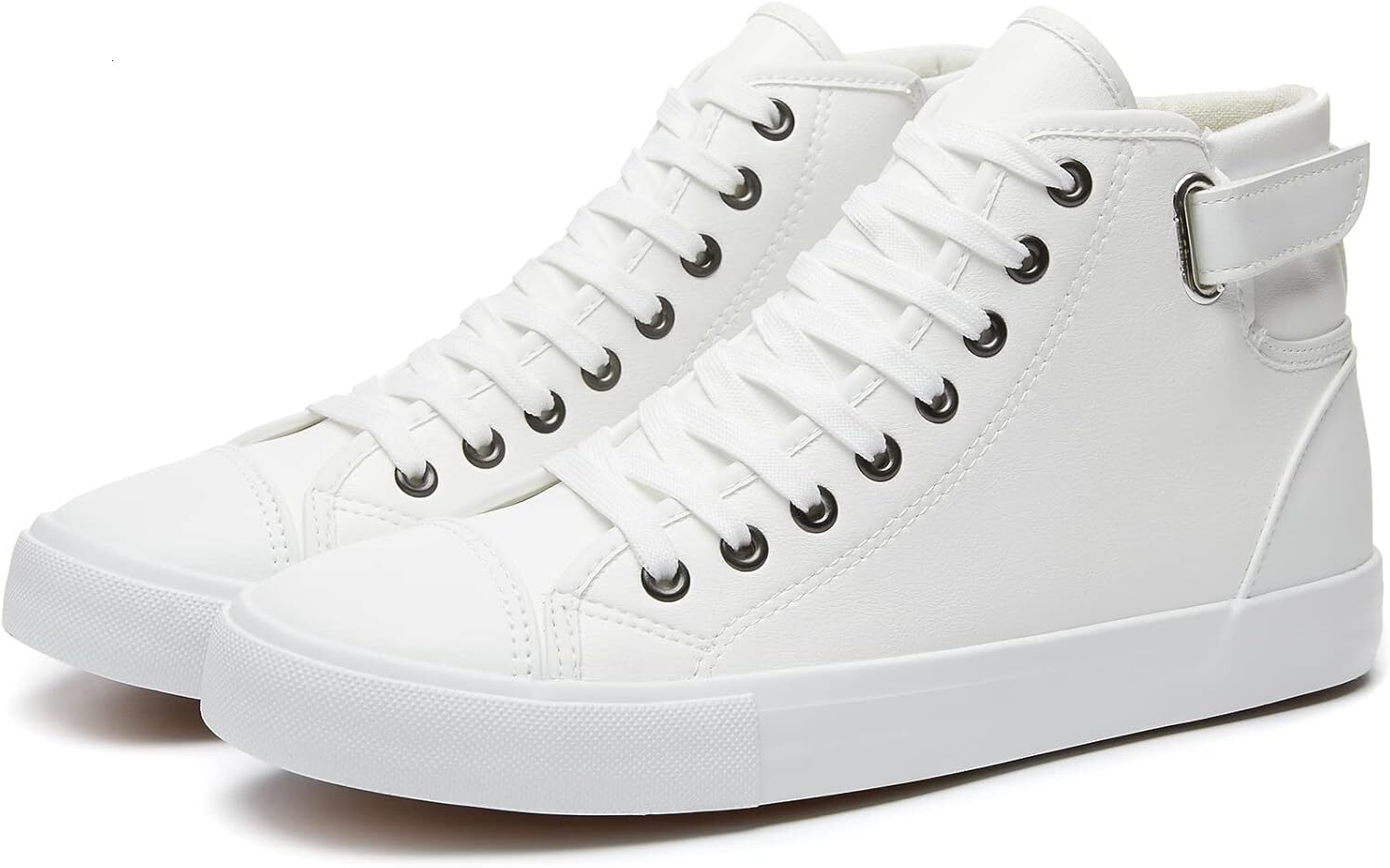 Designer shoes 2025 new Men's white high top sports shoes, casual black PU leather, fashionable men's shoes