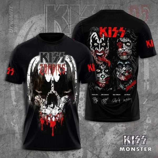 Kiss Band Cool Casual Fun Street Wear Hip Hop 3D Print Men/Women Short Sleeve T Shirt Oversized O-Neck Tee Top Mens ClothesXJ250318