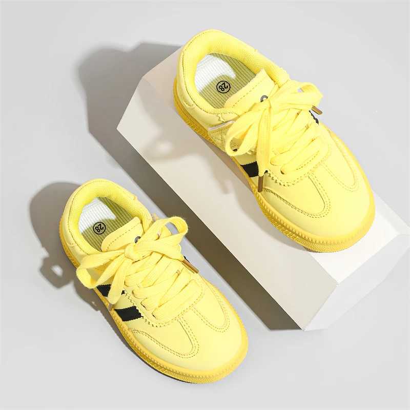 Childrens shoes sports shoes size 27-36 yellow breathable boys and girls casual shoes mid to large size childrens training shoes for all seasonsXJ2503