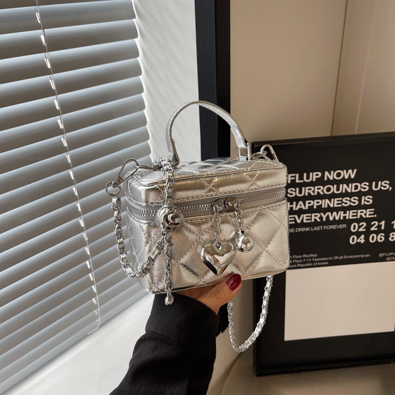 Fashion Diamond Checkered Embroidery Thread Temperament Mini Small Square Bag Handbag 2025 New Original Designer Women s Handbag Casual Chain Wallet S