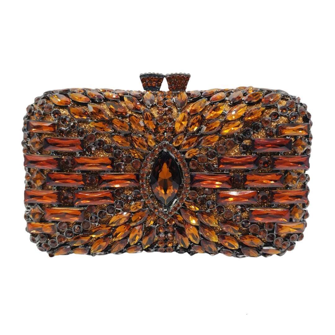 Female Wedding Fuhisa/Blue Clutches Bags Women Crystal Birthday Gift Metal Clutch Purse Lady Rhies Chain Handbags