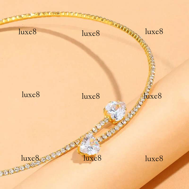 Fashion Rhie Heart Choker for Women Simple Open Collar Necklace Torques Jewelry Accessories