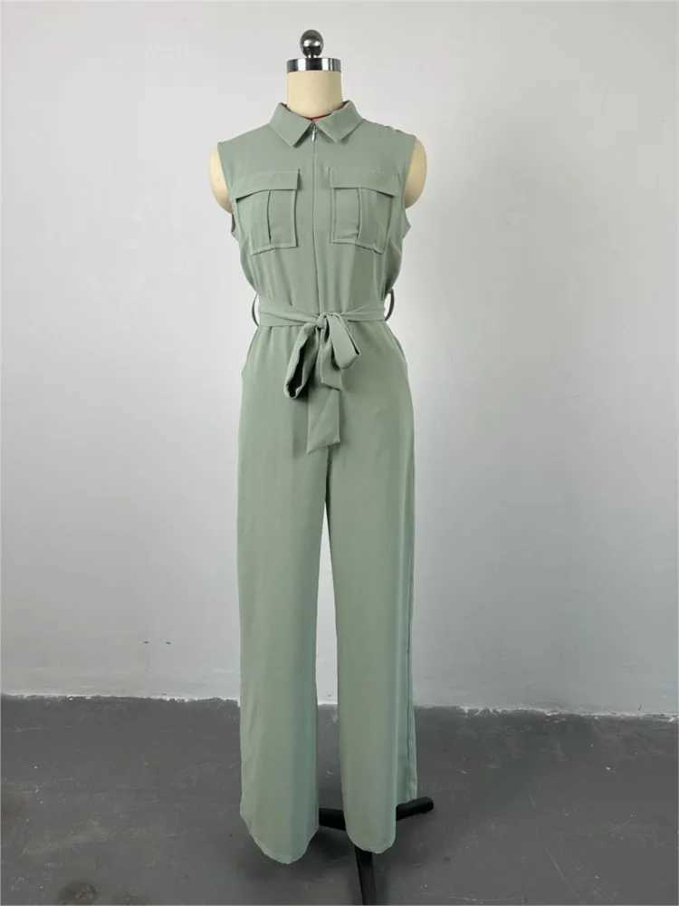 Spring and summer 2024 strapless jumpsuit for women featuring a lapel pocket and front zipper and a Strt one-piece flight suit X250318