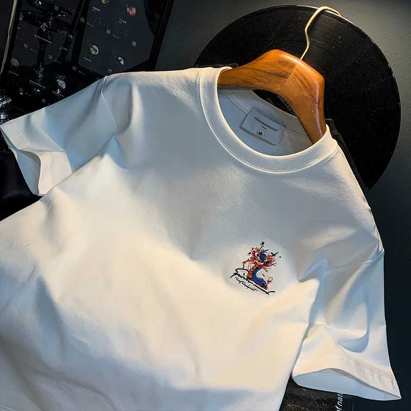 New Summer Graffiti Mens T-shirt Loose Trendy Thin Printed Short Sleeve Premium Half Sleeve ClothingT250318