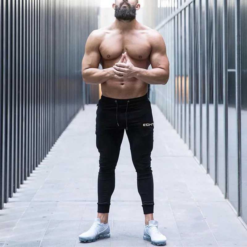 Gym Skinny Jogger Pants Men Running Sweatpants Fitness Bodybuilding Sports Pants Zip pocket Male Cotton Jogging Trousers Men W250318