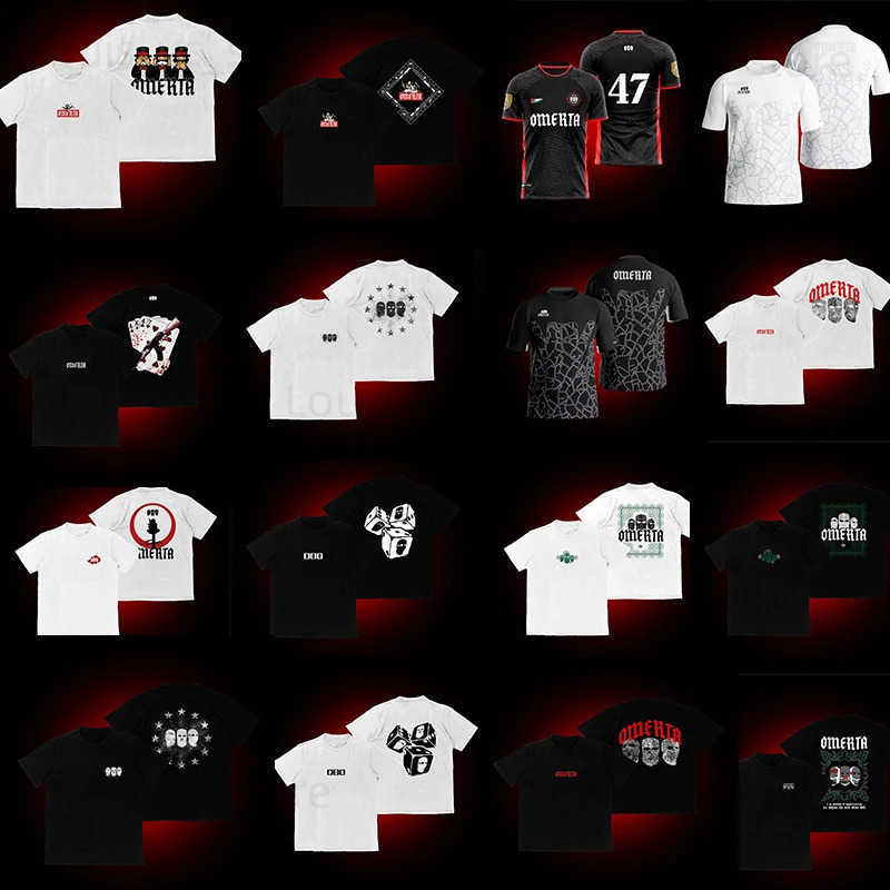 Men's T-Shirts maillot omerta 47 t shirt men casual black white top y2k clothes football 2025 T250318