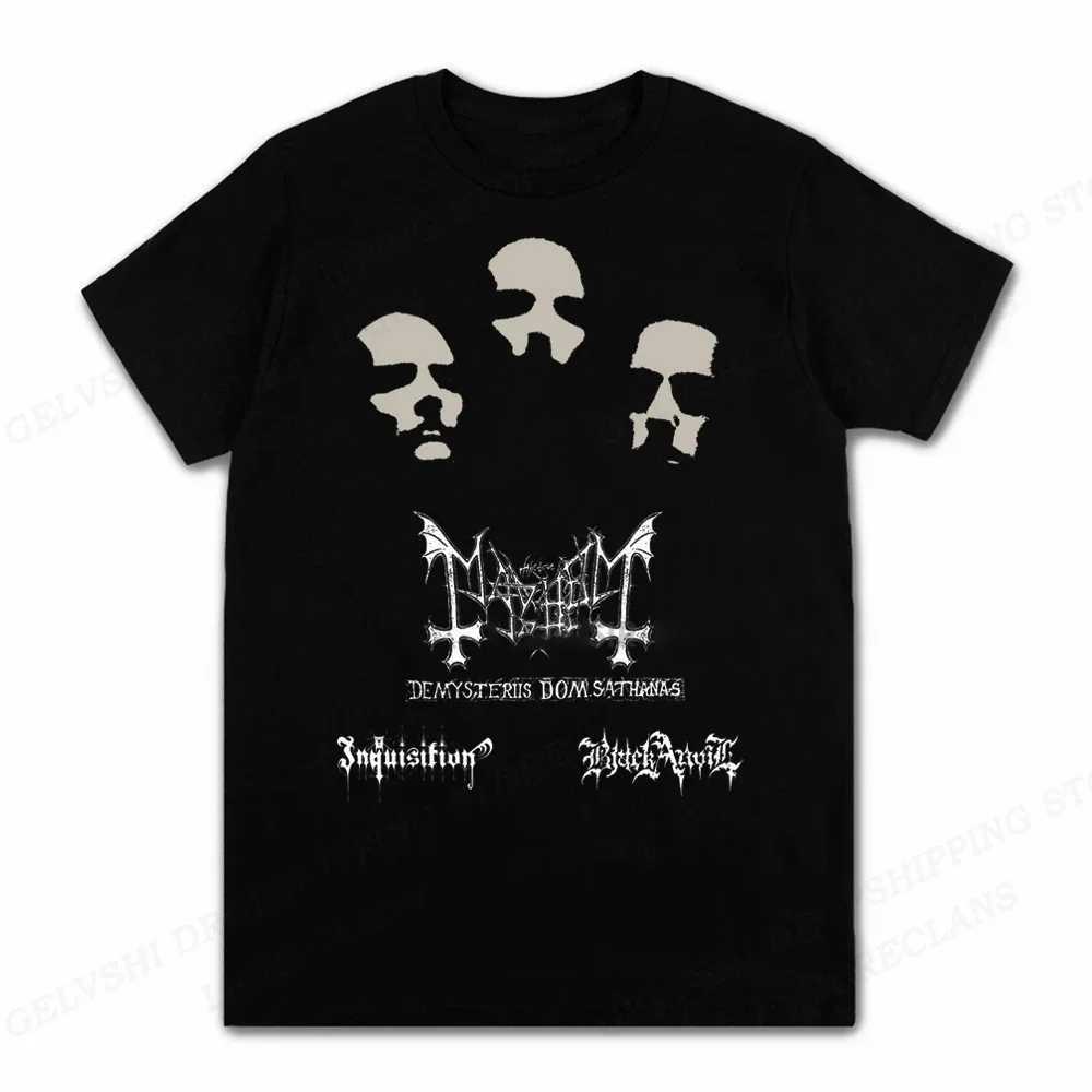 Rapper Mayhem Death T Shirt Men Fashion T-shirts Cotton Tshirt Kids Hip Hop Tops Tees Womens Tshirt Anime Rock Camisetas Boy TeesXJ250318