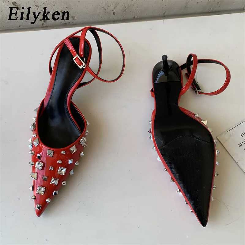 Eilyken Newly Design Pointed Toe Wen Pumps Sandals Sexy Buckle Stripping Party High H Fem Shoes Y250317