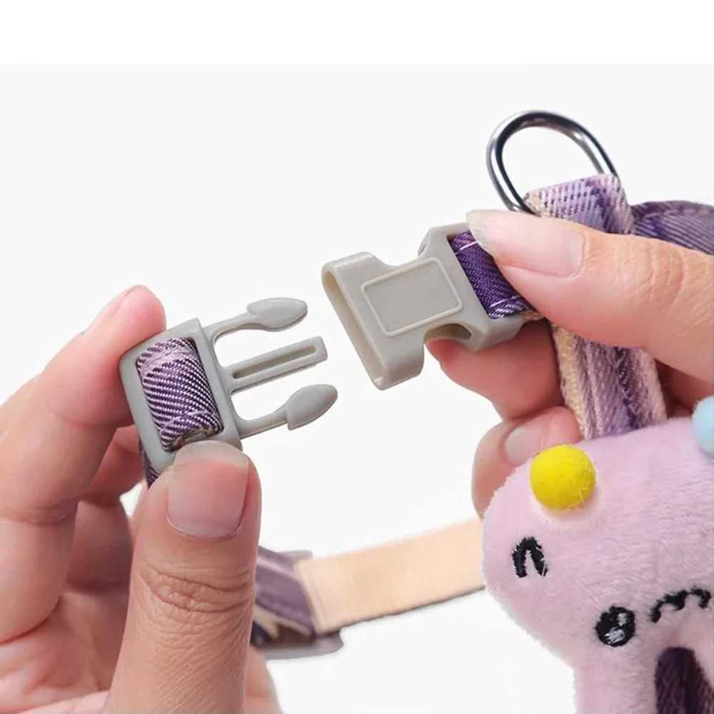 Adjustable cat strap pet anti separation traction rope cartoon double-layer dog harness pet outdoor equipmentT250318