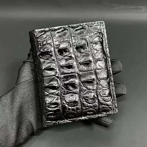 New Fashion Business Men's Alligator Wallets Crocodile Genuine Leather Short Organizer Wallet Boy Brand Card Holder Purse