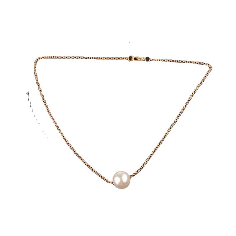 Imitation Pearl Pendant Necklace For Women With A Highlighter Abs Pearl Clavicle Chain Choker Jewelry