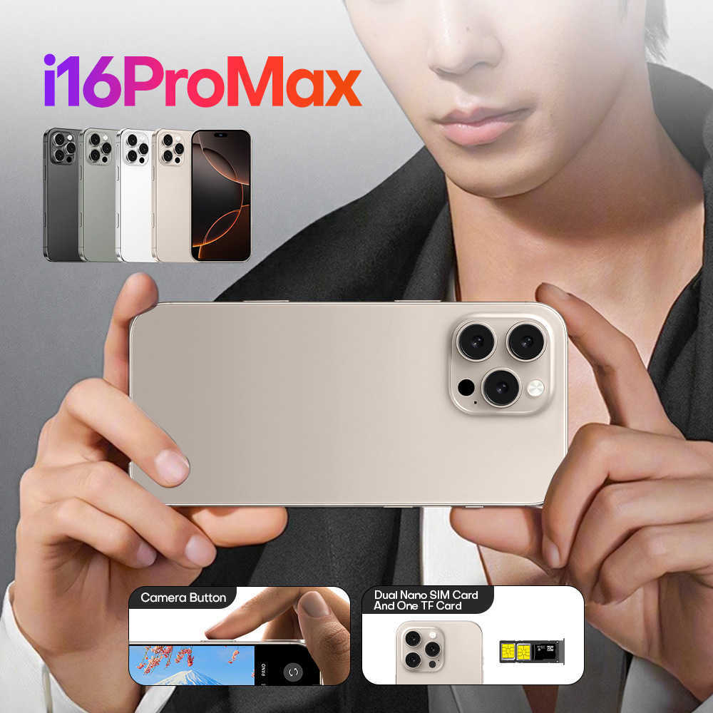 Smartphone Phones New i16ProMax phone 4+64G true 4G full network 6.73-inch screen Android 10 selling z250319
